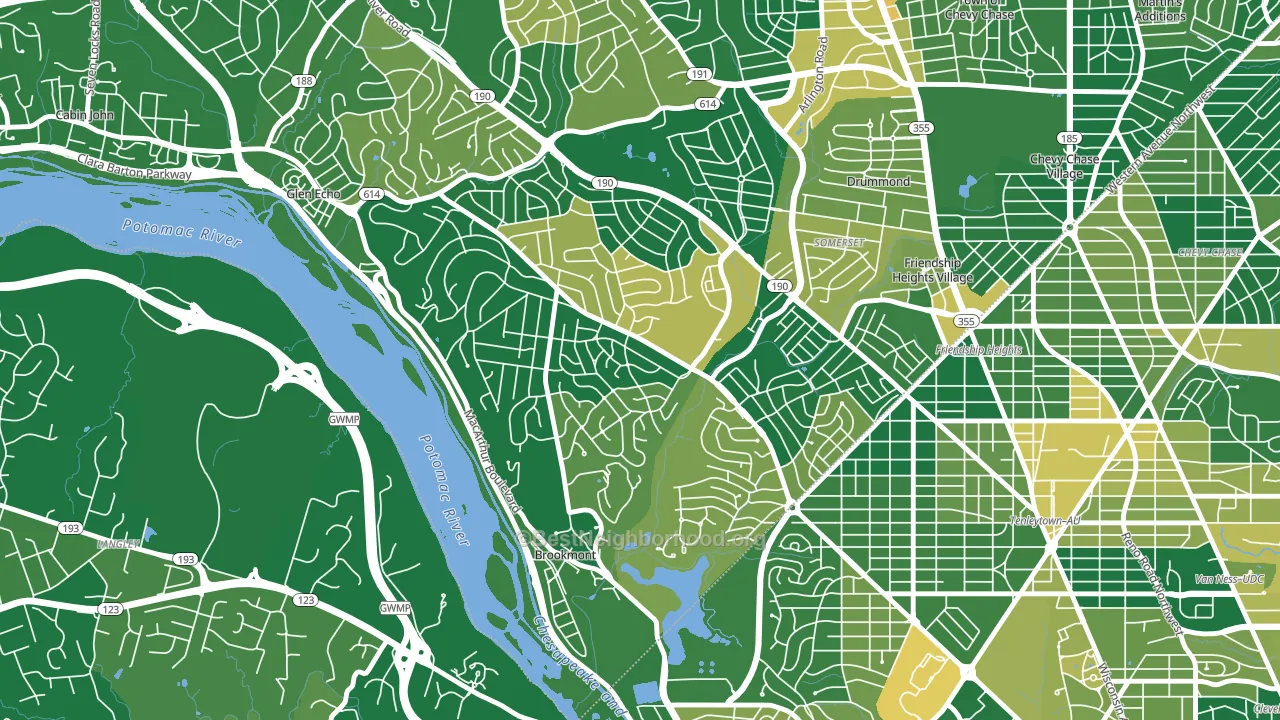 20816, MD block-group voter-turnout map