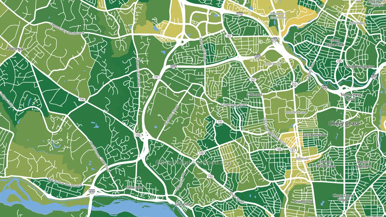 20817, MD block-group voter-turnout map