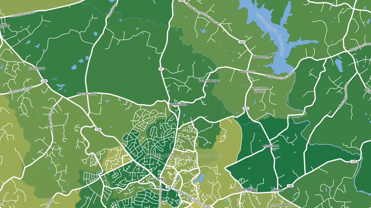 20833, MD block-group voter-turnout map