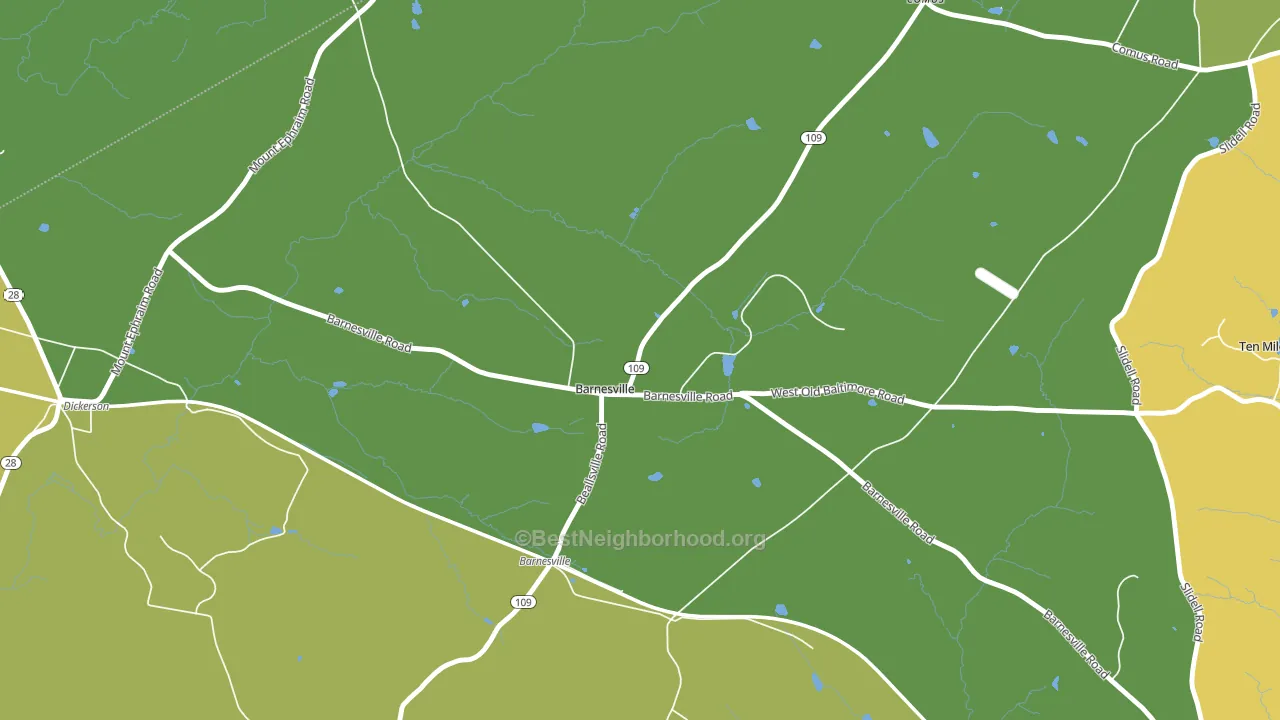 20838, MD block-group voter-turnout map