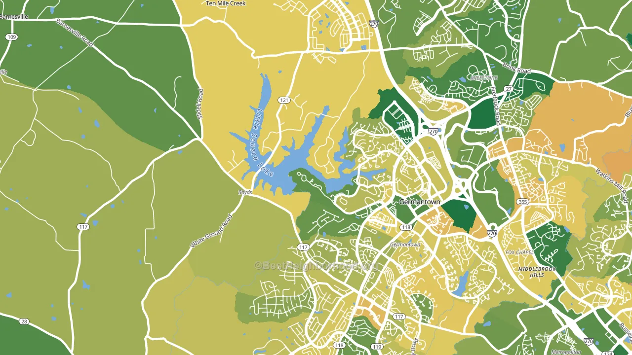 20841, MD block-group voter-turnout map