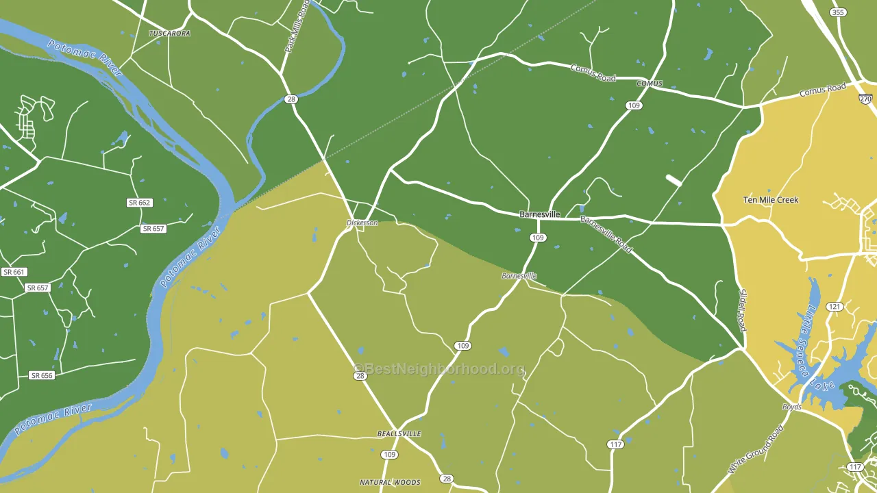 20842, MD block-group voter-turnout map