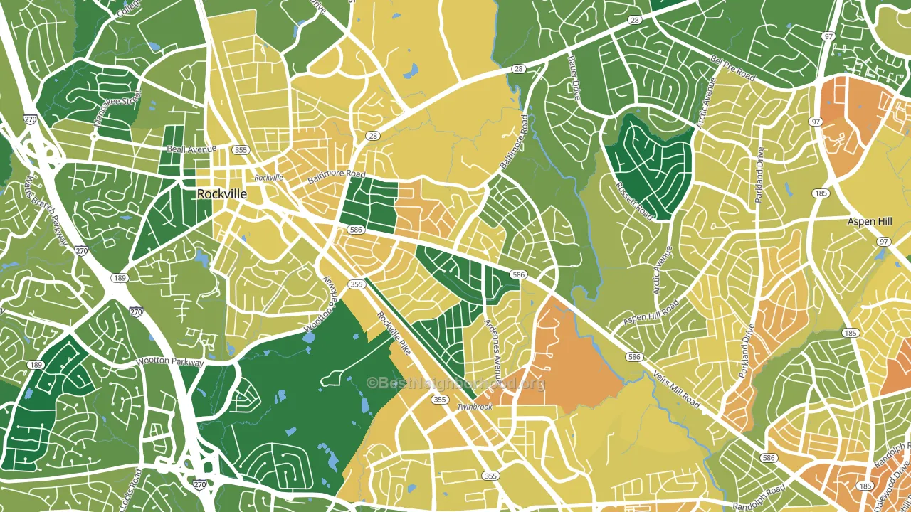 20851, MD block-group voter-turnout map