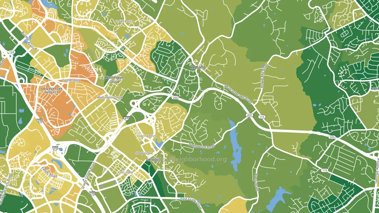 20855, MD block-group voter-turnout map
