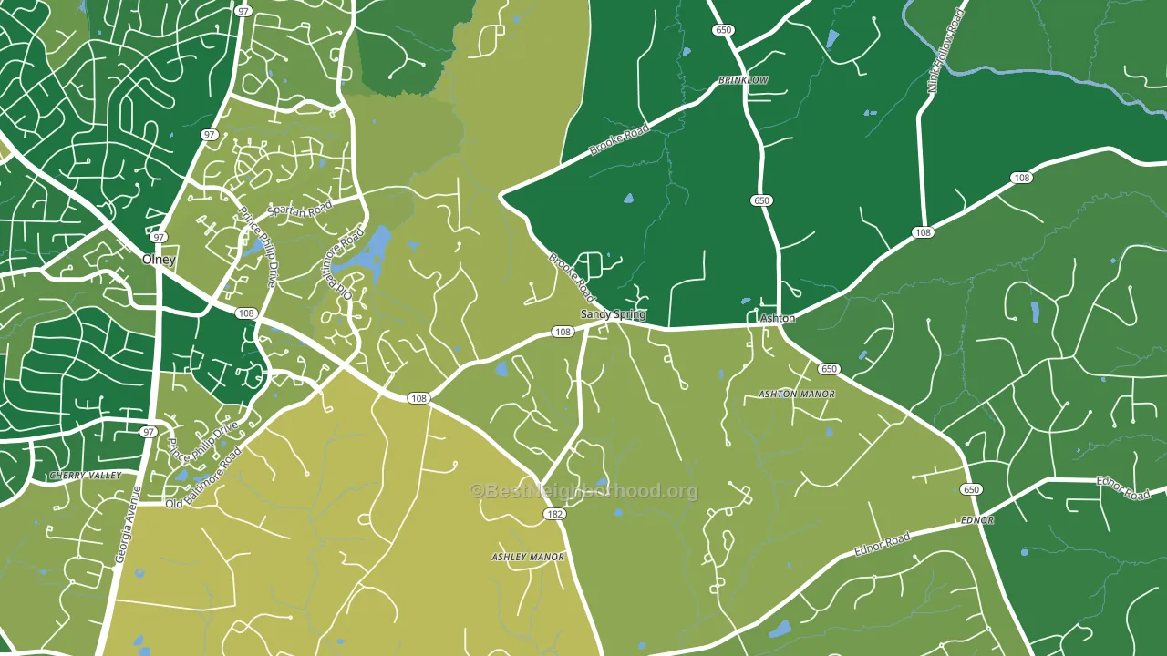20860, MD block-group voter-turnout map