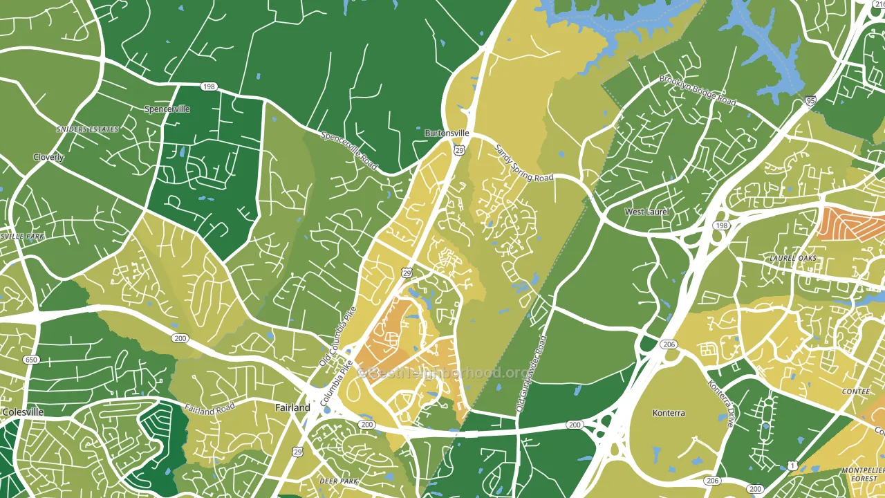 20866, MD block-group voter-turnout map