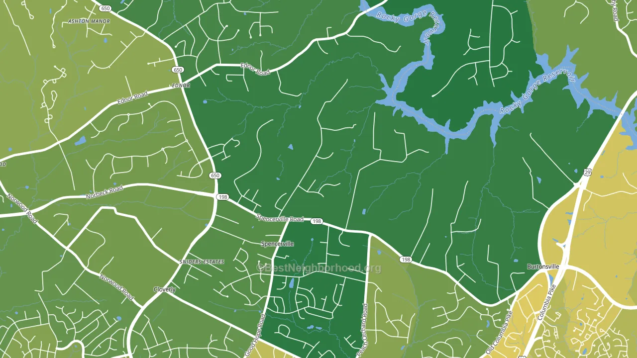 20868, MD block-group voter-turnout map