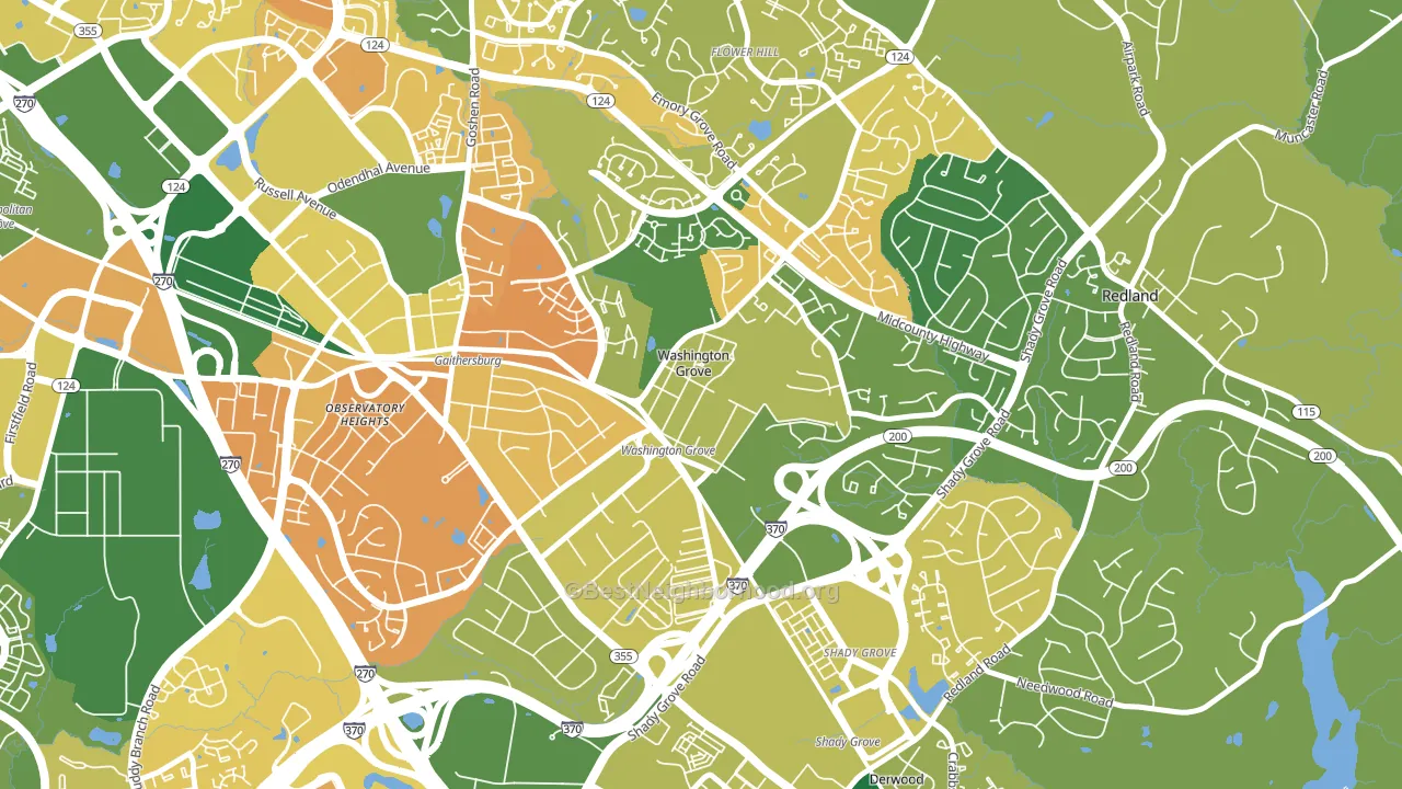 20880, MD block-group voter-turnout map