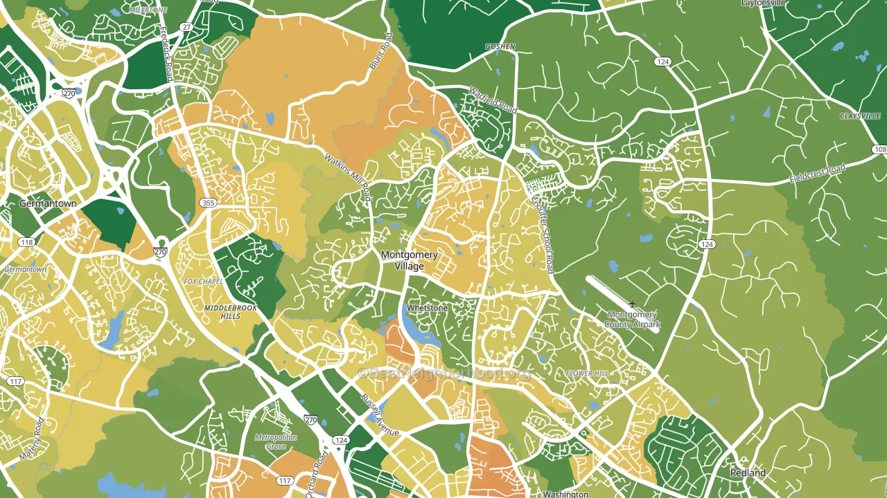 20886, MD block-group voter-turnout map