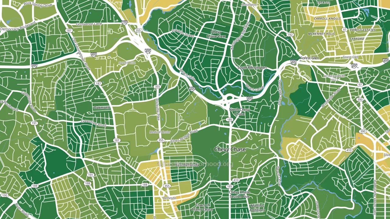 20889, MD block-group voter-turnout map