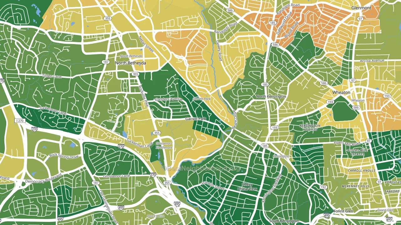 20896, MD block-group voter-turnout map