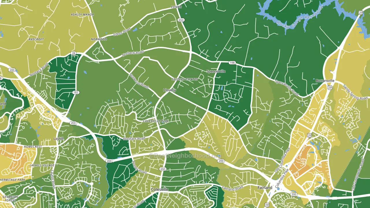 20905, MD block-group voter-turnout map