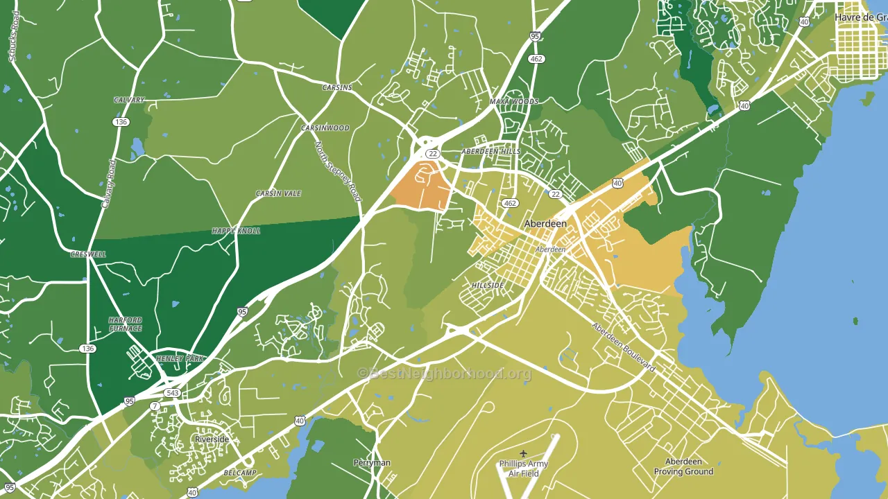 21001, MD block-group voter-turnout map