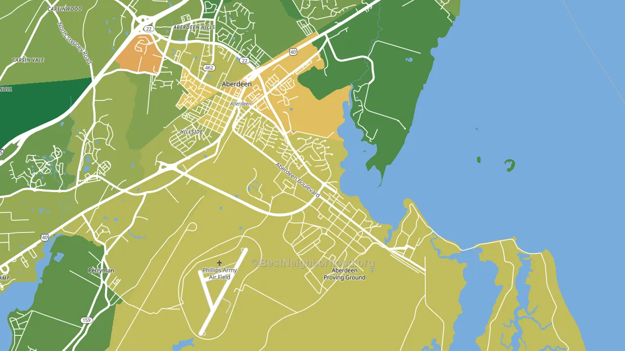 21005, MD block-group voter-turnout map