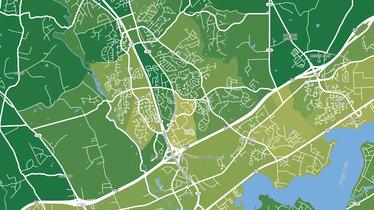 21009, MD block-group voter-turnout map