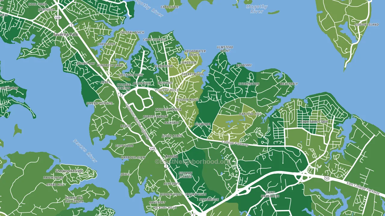21012, MD block-group voter-turnout map