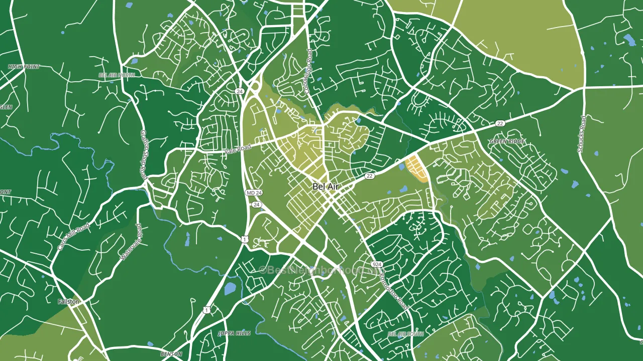 21014, MD block-group voter-turnout map