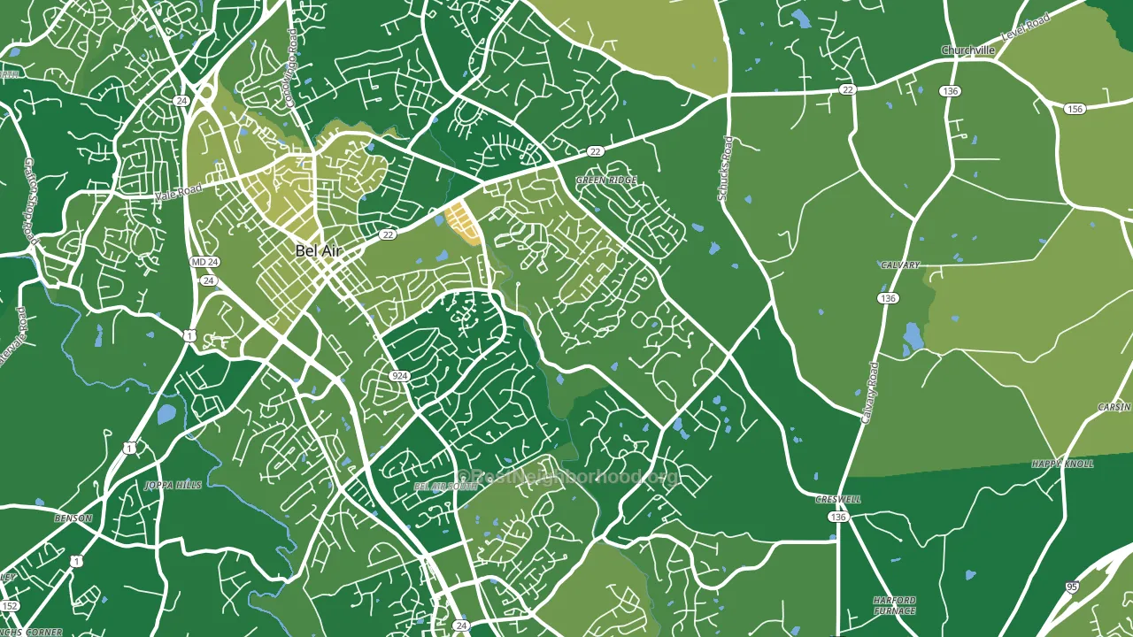 21015, MD block-group voter-turnout map