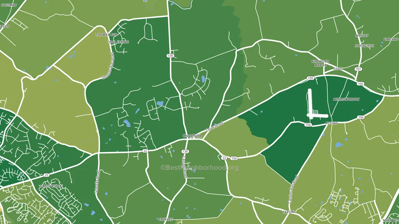 21028, MD block-group voter-turnout map