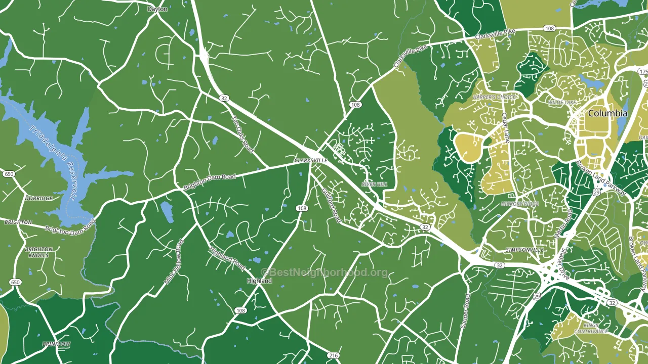 21029, MD block-group voter-turnout map