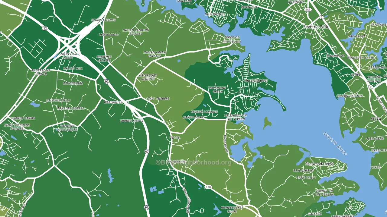 21032, MD block-group voter-turnout map