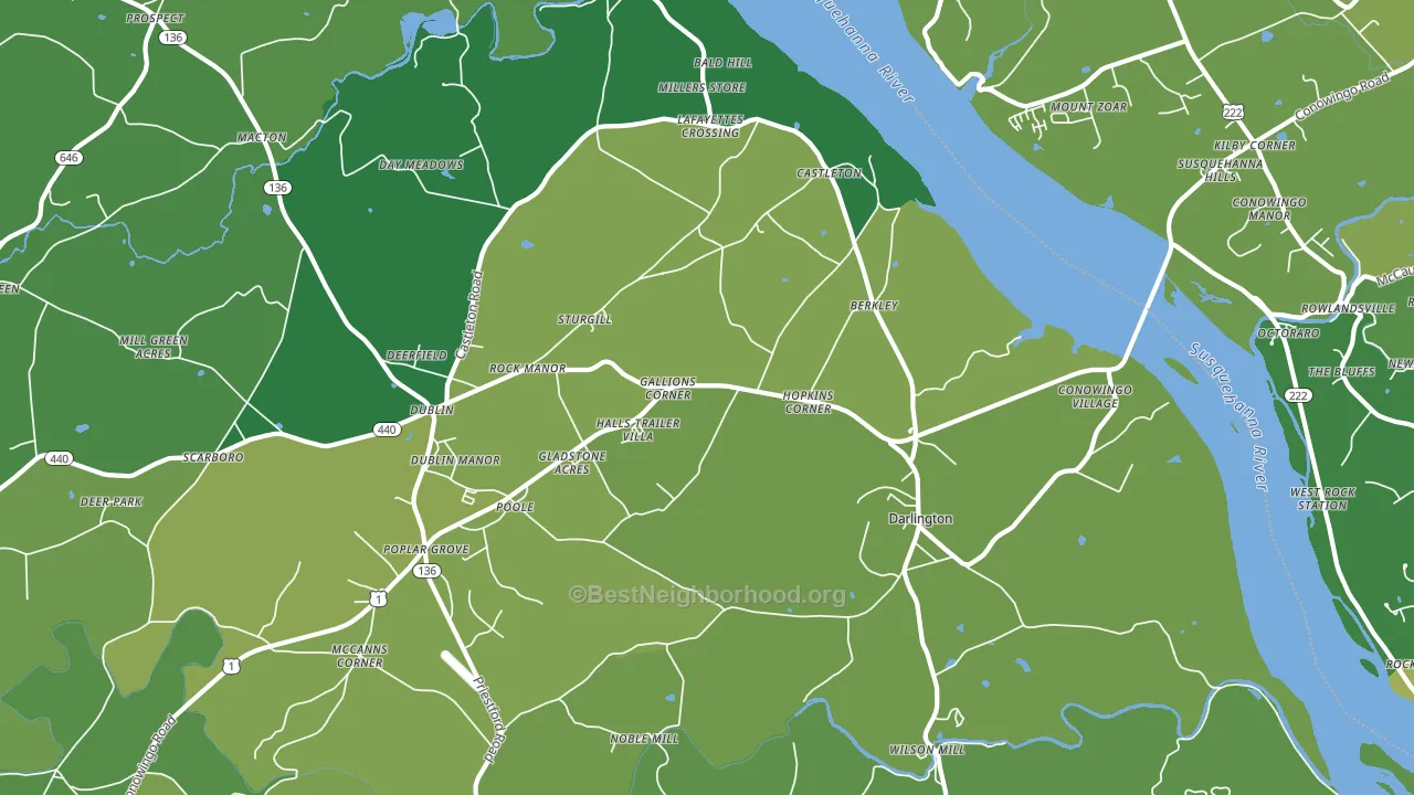 21034, MD block-group voter-turnout map