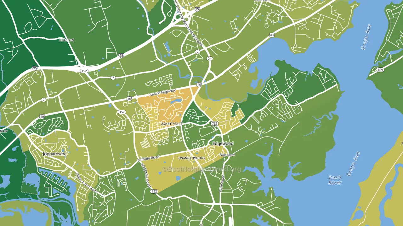 21040, MD block-group voter-turnout map
