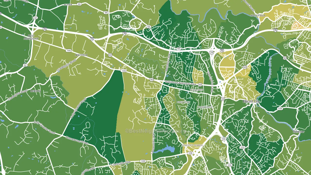 21042, MD block-group voter-turnout map