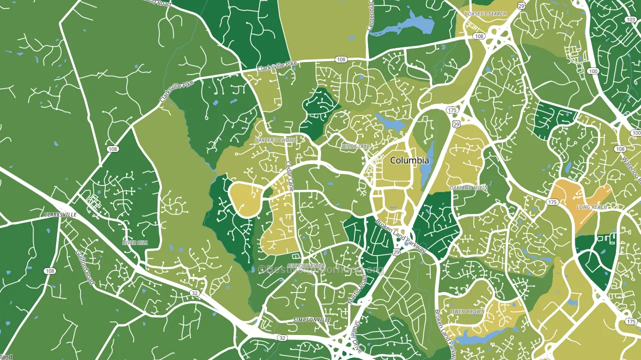21044, MD block-group voter-turnout map