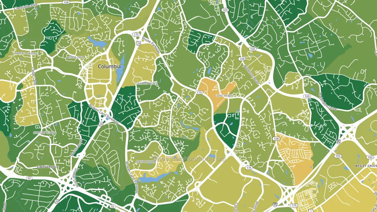 21045, MD block-group voter-turnout map