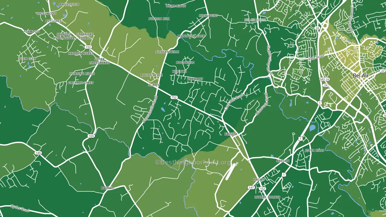 21047, MD block-group voter-turnout map
