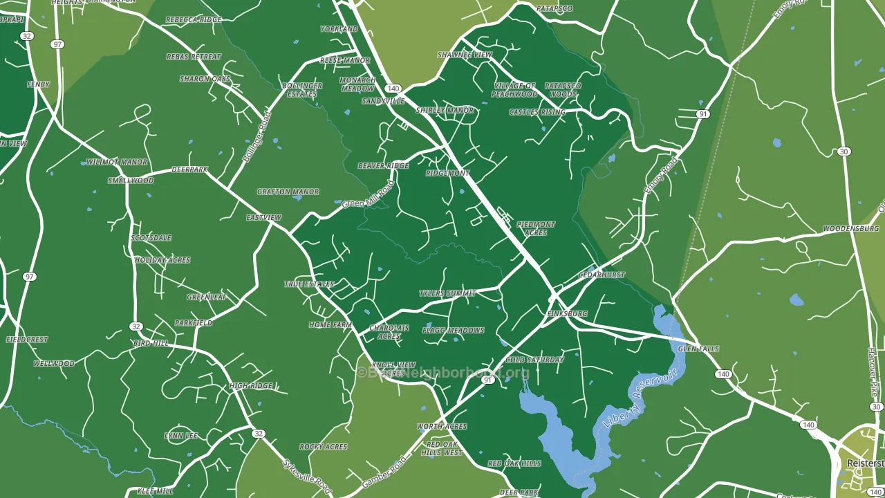 21048, MD block-group voter-turnout map