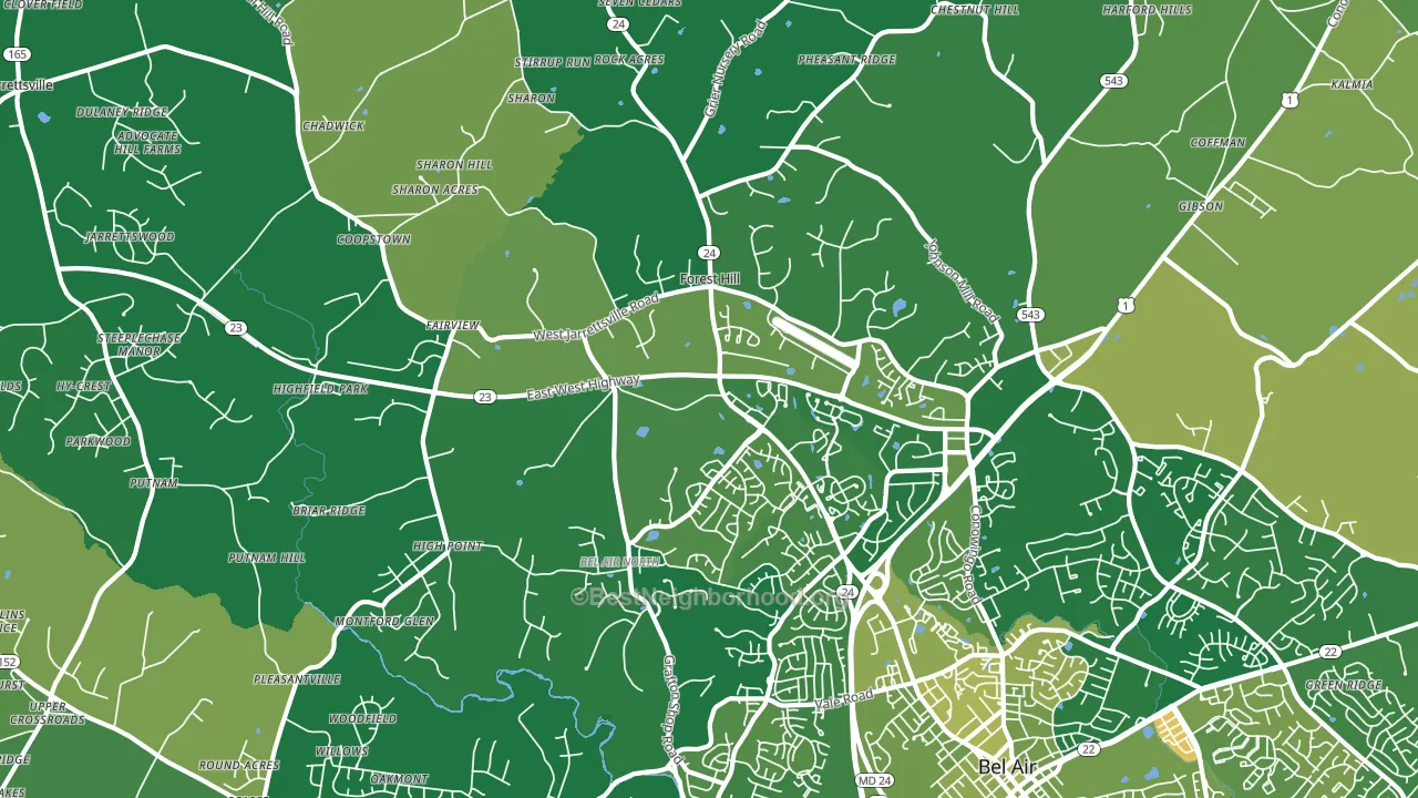 21050, MD block-group voter-turnout map