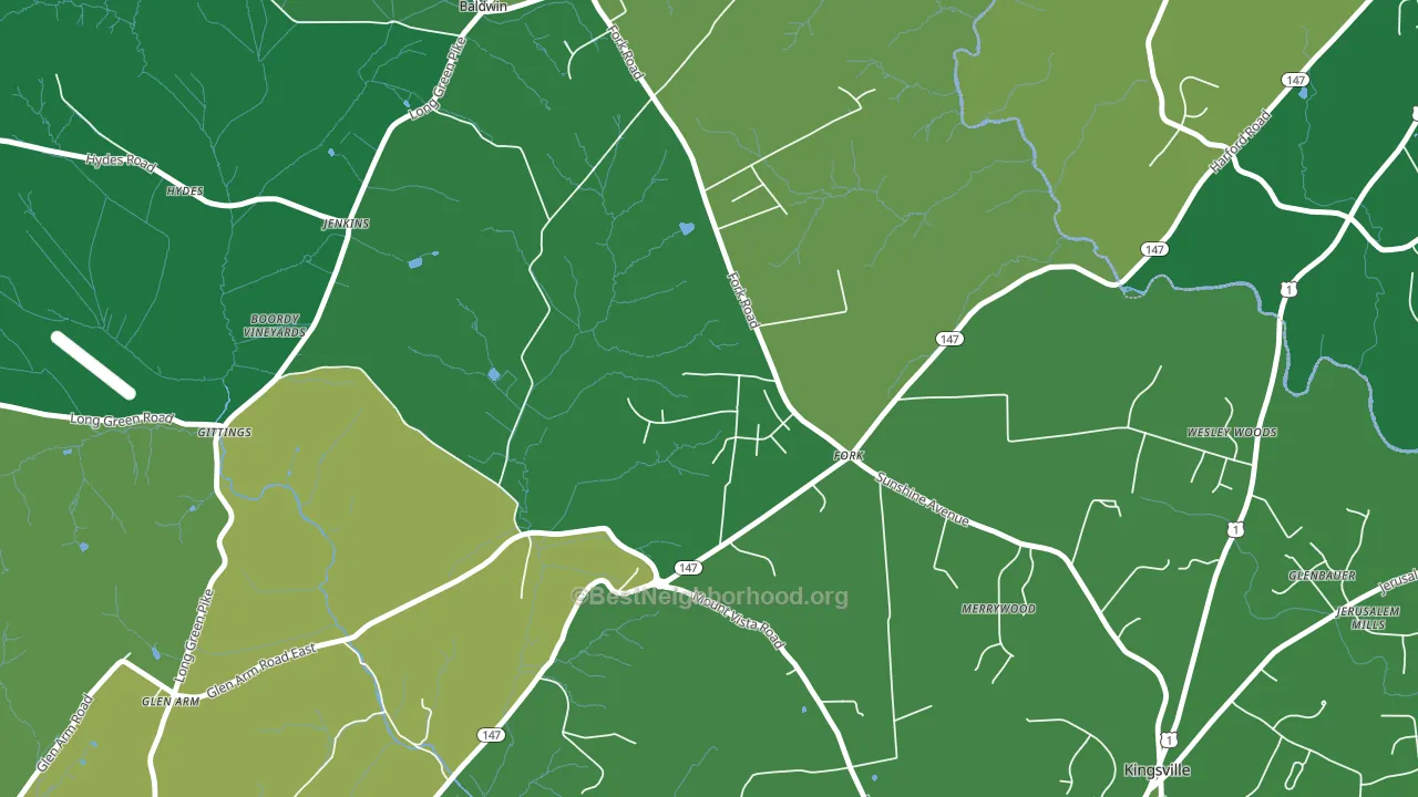 21051, MD block-group voter-turnout map