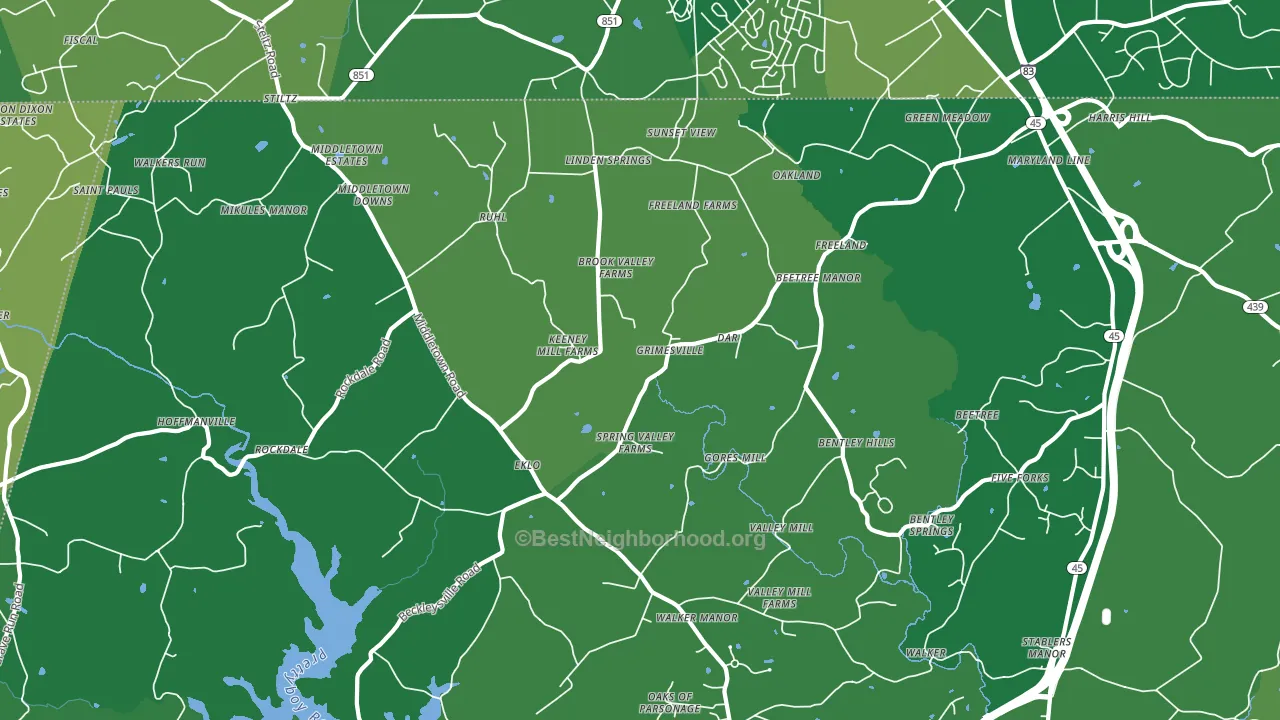 21053, MD block-group voter-turnout map