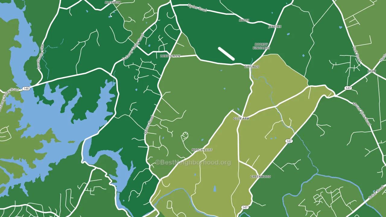 21057, MD block-group voter-turnout map