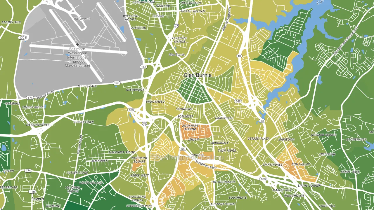21061, MD block-group voter-turnout map
