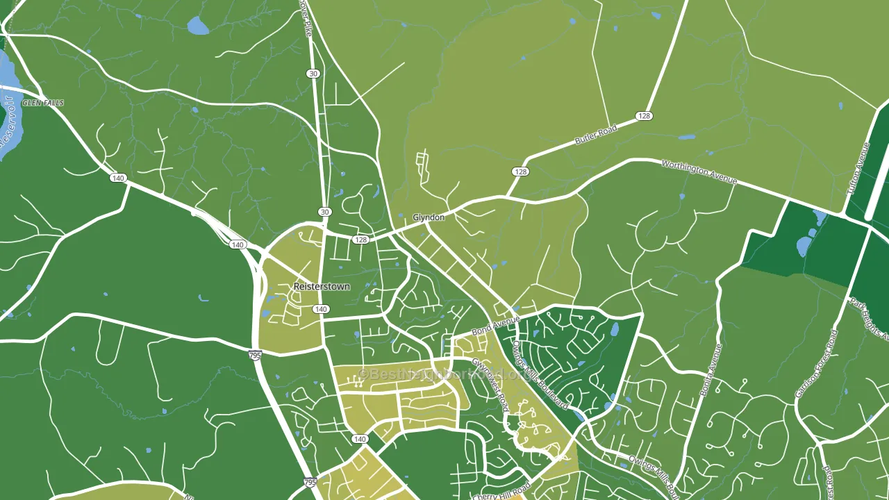 21071, MD block-group voter-turnout map