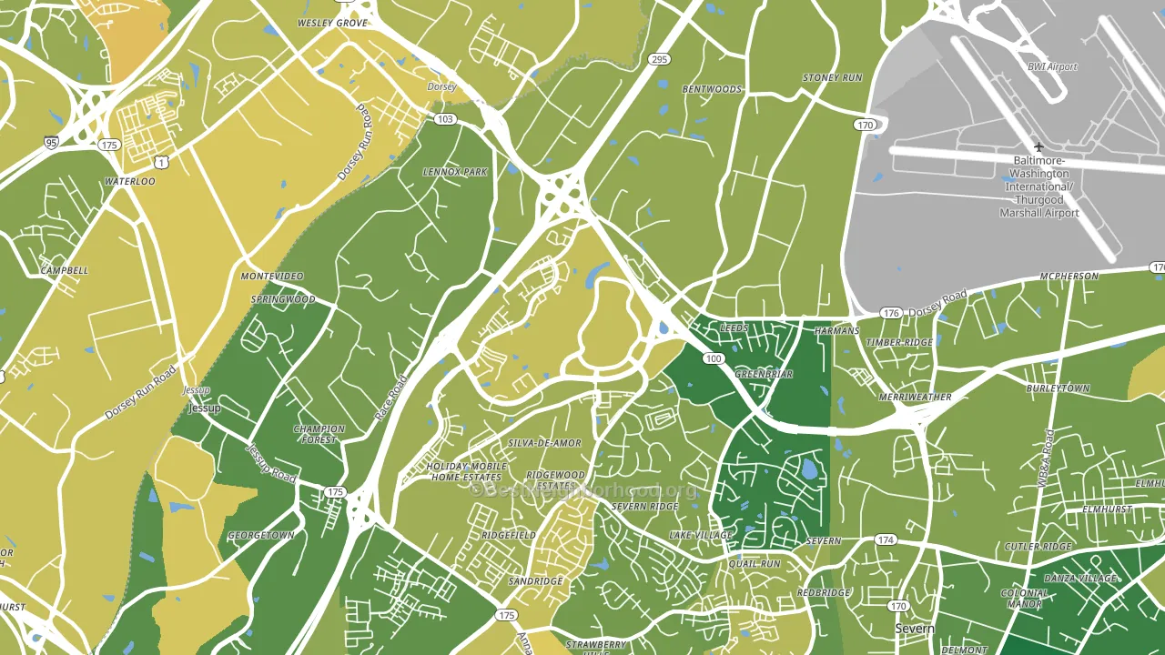 21076, MD block-group voter-turnout map