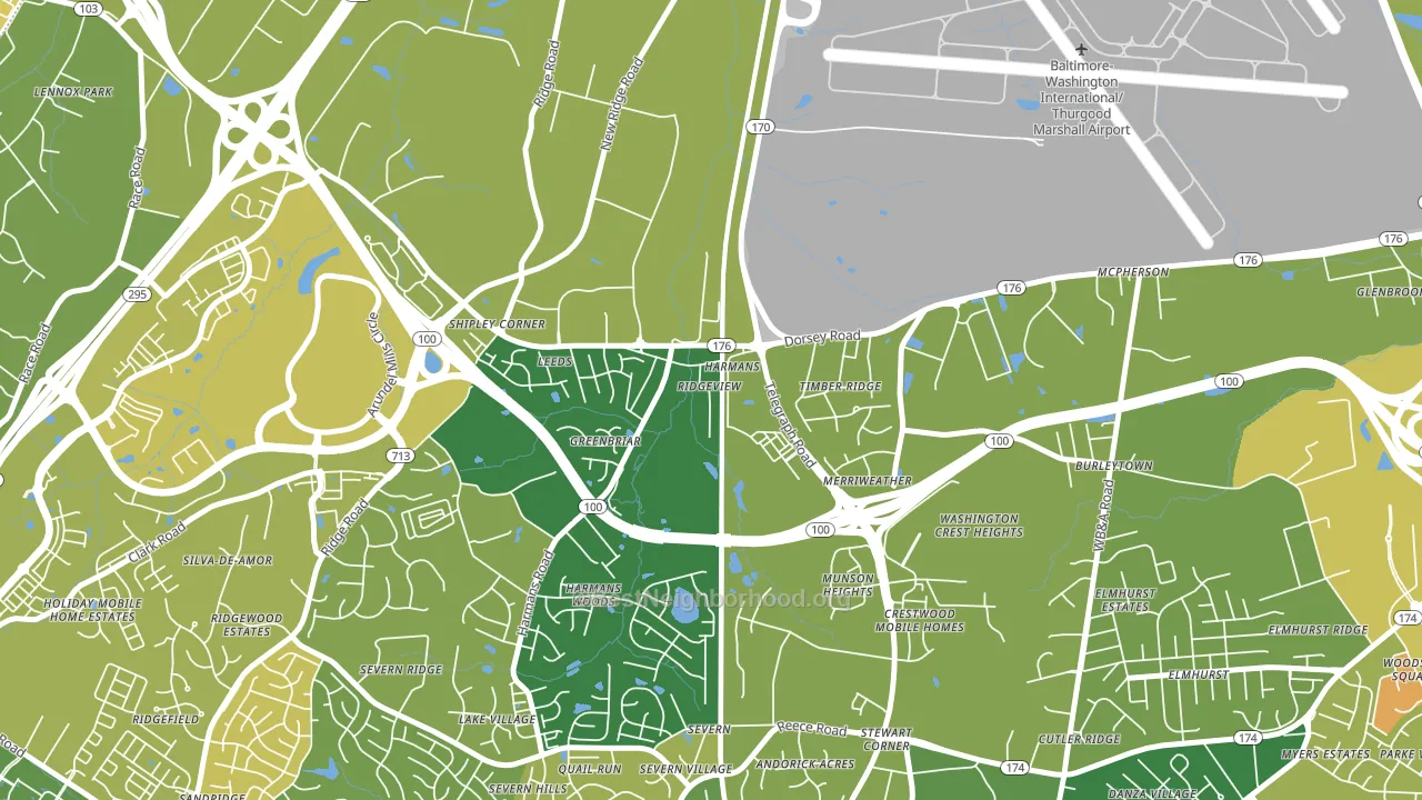 21077, MD block-group voter-turnout map