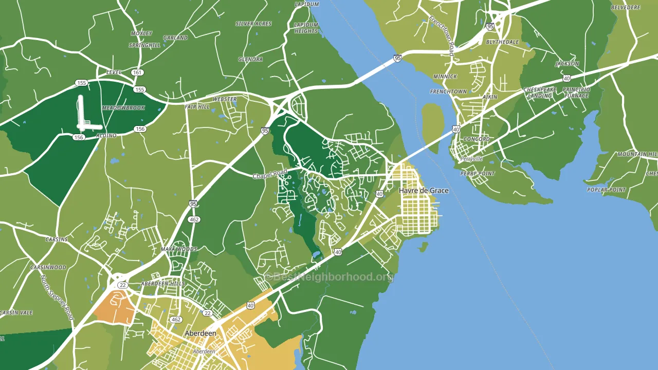 21078, MD block-group voter-turnout map