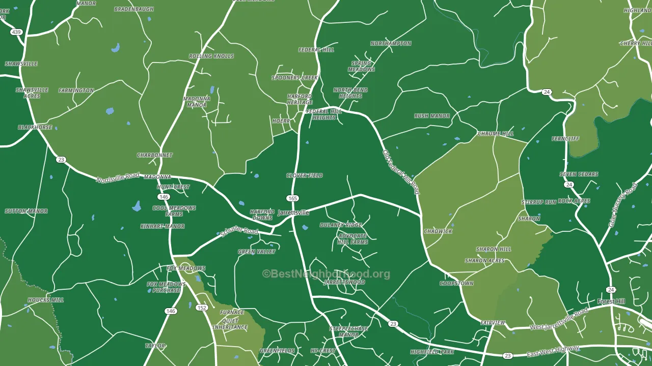 21084, MD block-group voter-turnout map