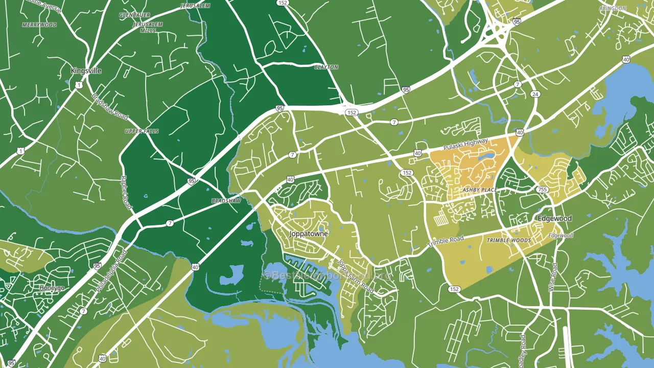 21085, MD block-group voter-turnout map