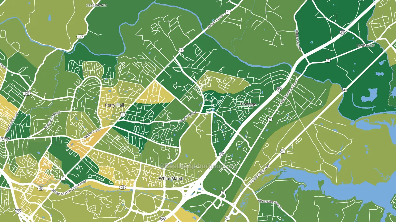 21128, MD block-group voter-turnout map