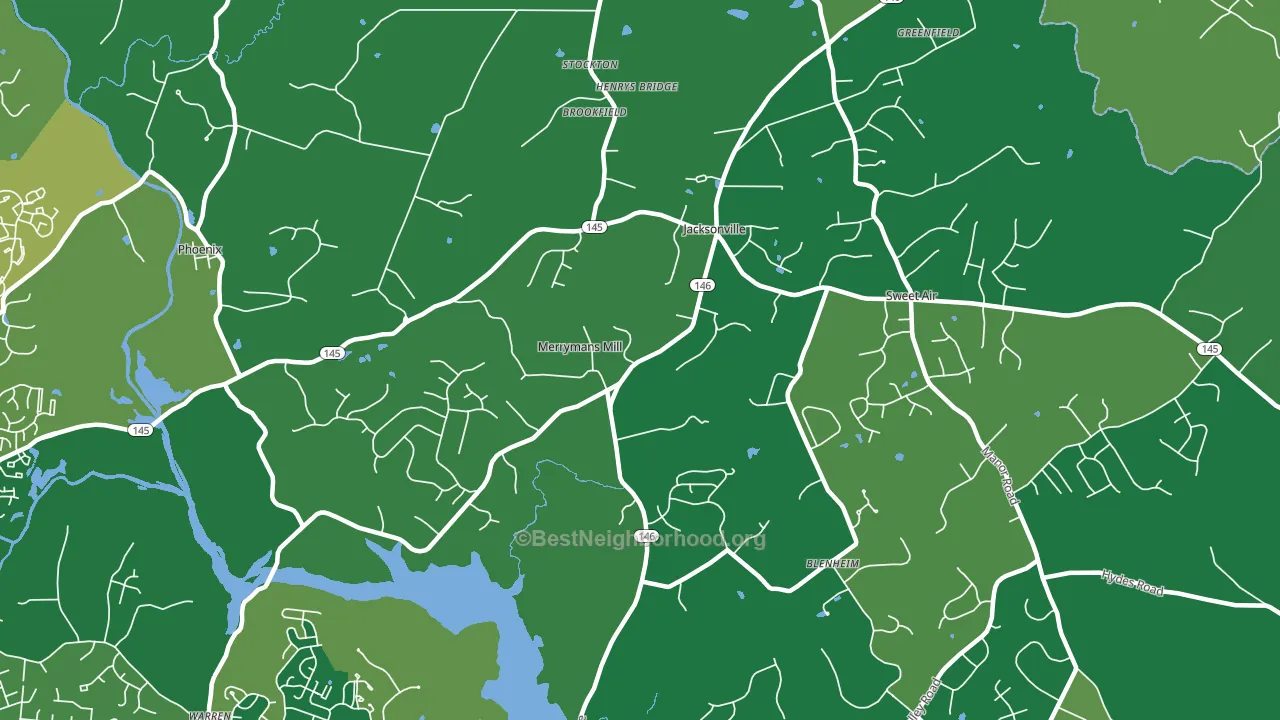 21131, MD block-group voter-turnout map