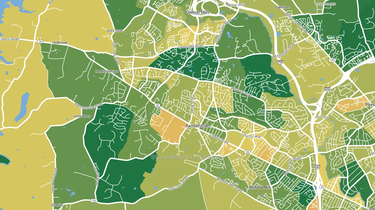 21133, MD block-group voter-turnout map