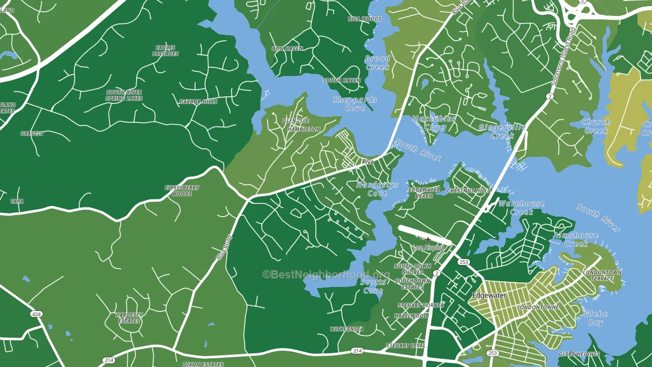 21140, MD block-group voter-turnout map