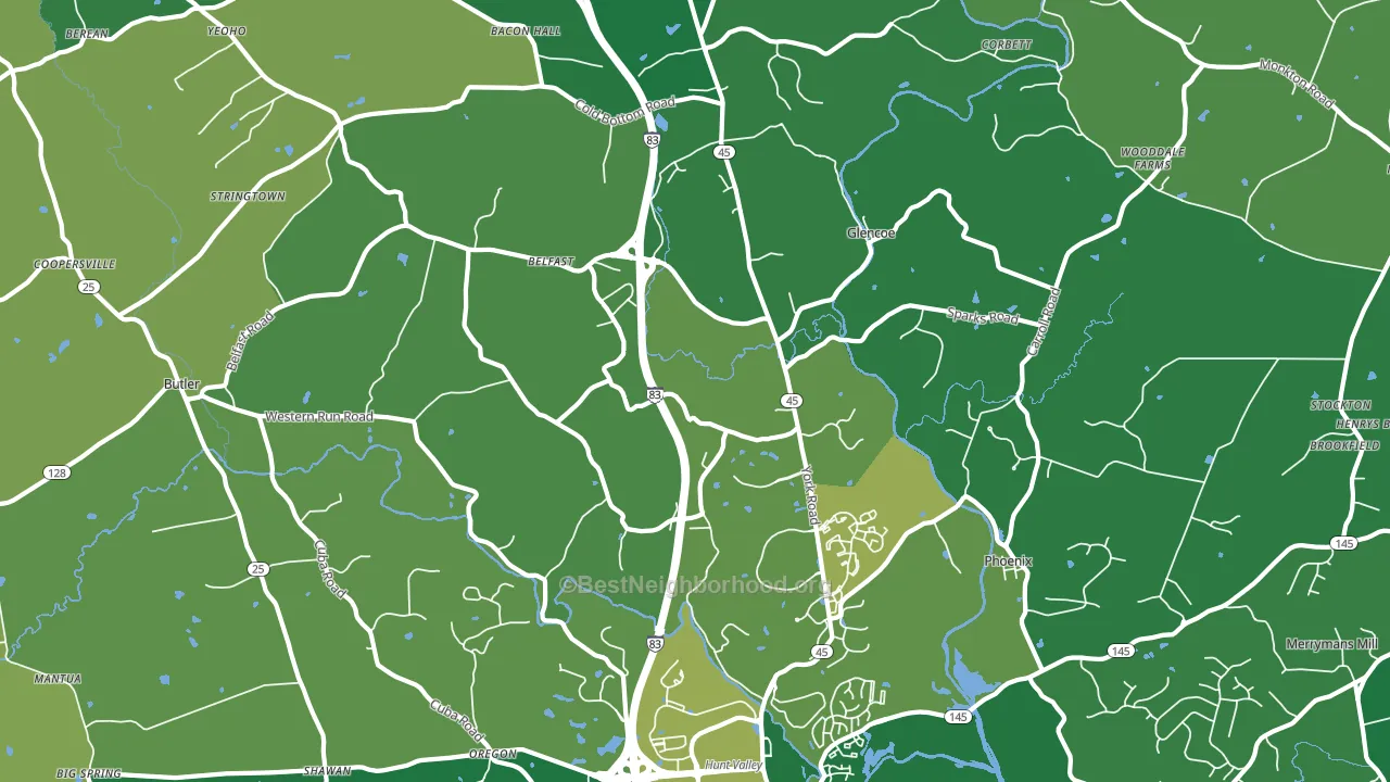 21152, MD block-group voter-turnout map