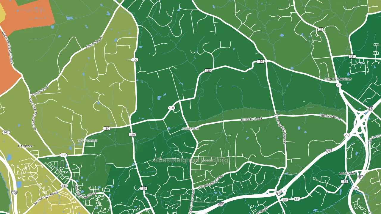 21153, MD block-group voter-turnout map