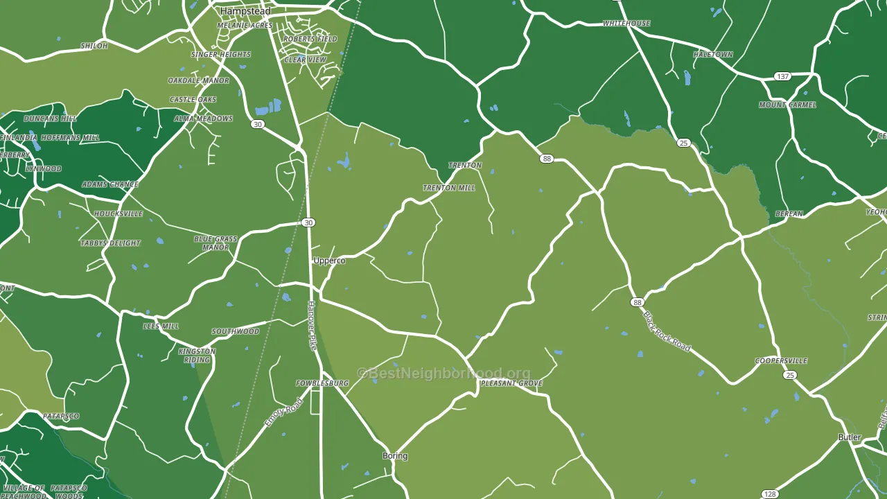 21155, MD block-group voter-turnout map